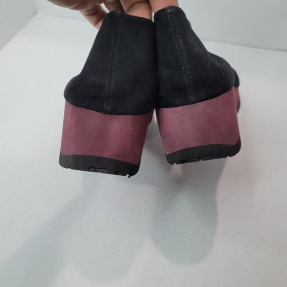 Thierry Rabotin Camoscio Divine Black Wedge Slip On Shoes Size 41 - Picture 8 of 13